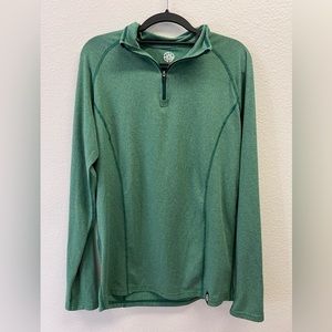 REI Co-op Men’s 1/4 Zip Baselayer Shirt in Green Size Small